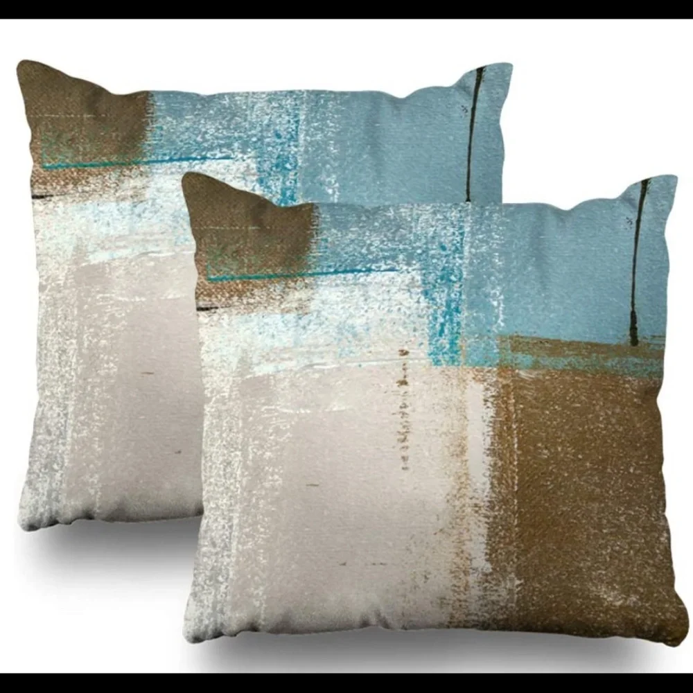NWOT set of 2 decorative abstract pillow covers